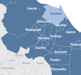 Mapa da Região Metropolitana